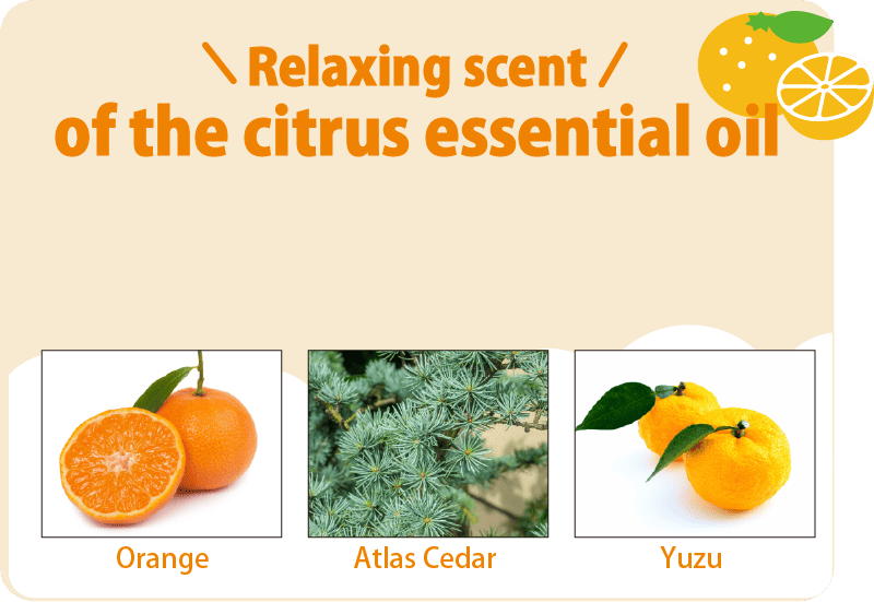 Relaxing scent of the citrus essential oil