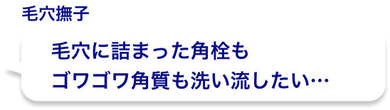 毛穴に詰まった角栓もゴワゴワ角質も洗い流したい…