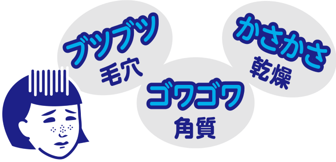 ブツブツ毛穴 ゴワゴワ角質 かさかさ乾燥