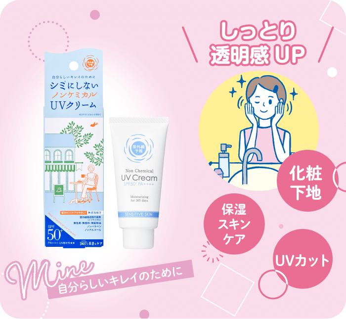 しっとり透明感UP 化粧下地 保湿スキンケア UVカット